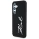 Karl Lagerfeld Silicone Metal Signature Logo vāciņš Samsung Galaxy S25, melns