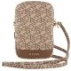Guess Zip GCube Bottom Stripe Phone Bag - Brown