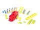 Kids Toy Electric Domino Train Locomotive, Red