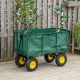Garden transport cart 400 kg, opening sides, large pneumatic wheels, MultiGarden, green