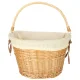 Rallex Wicker Bicycle Basket with Click System, White
