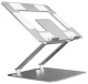 Foldable aluminum laptop stand, silver
