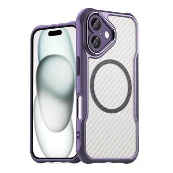 Dėklas „iPhone 16“ su „MagSafe“ Leading Series, violetinis
