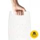 4Fizjo 1488 Rectangular Shower Stool, White/Grey