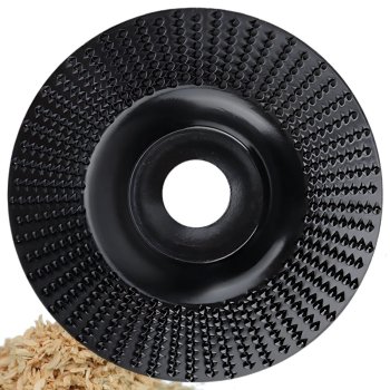 Wood Carving Disc for Angle Grinder 125mm, Shaping and Grinding Wheel, Black