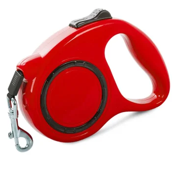Automatic Retractable Dog Leash, 5m, up to 15kg, Red
