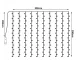 Indoor 300 LED Curtain String Lights with Remote, Cool White, 3x2.9m