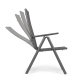 Folding Garden Chairs Set of 2 Adjustable Steel MultiGarden, Grey