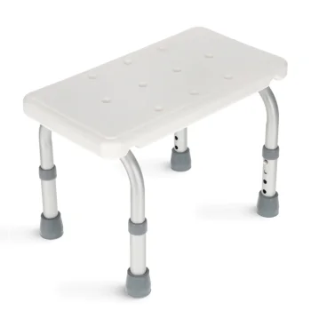 4Fizjo Bath and Shower Stool / Step, White/Grey