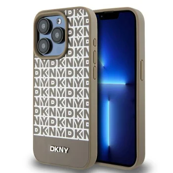 DKNY iPhone 15 Pro Max Case HC MagSafe Repeat Pattern, Black