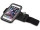 Sports armband phone case with adjustable strap for running, black
