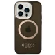 Guess Gold Outline Translucent MagSafe Case for iPhone 14 Pro Max Black/Gold