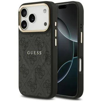 Guess iPhone 17 Pro Case 4G PU Classic Logo MagSafe, Black