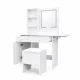 ModernHome Dressing Table with LED Mirror and Stool