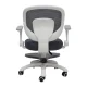 Kids Desk Chair, Adjustable Swivel Chair with Footrest, Grey