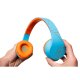 PowerLocus P2 Kids Wireless Headphones, Blue/Orange