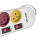 Maclean MCE229 W Power Strip, 4 Outlets, 2xUSB, 1.5m, White