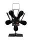 5-Blade Heat Powered Fireplace Stove Fan Heater