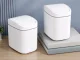 Mini Trash Can with Flip Lid, 2L, White