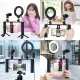 Smartphone Video Rig with Ring LED Light, Tripod Mount and Microphone