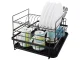 Two-Tier Dish Drainer with Tray, Black
