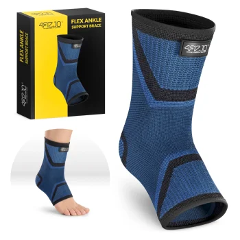 4Fizjo Elastic Ankle Brace, Size M, Blue