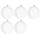 Ruhhy 10cm Transparent Fillable Christmas Baubles, 5 pcs