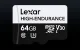 Lexar High-Endurance microSDXC 64GB Memory Card (LMSHGED064G-BCNNG)