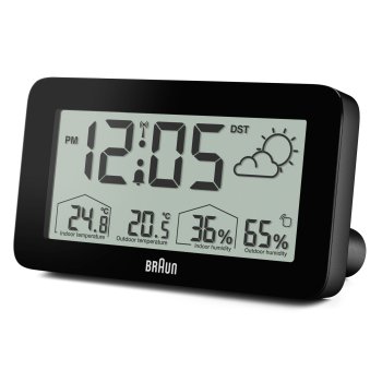 Braun BC 13 BP DCF Digital Weather Station, Black