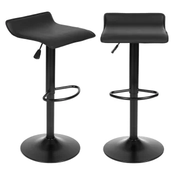 Modernhome PJJBS0020 Swivel Bar Stool with Height Adjustment, Black
