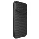 Nillkin Synthetic Fiber S Case for iPhone 14 Pro Max with Camera Cover, Black