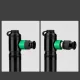 Rockbros HQ-75D-CO2 Manual & CO2 Bicycle Pump, 110 PSI, Black
