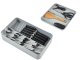 Two-Tier Cutlery Drawer Organizer, Grey