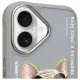 Nimmy Glasses Cool Dog Case for iPhone 16, Gray