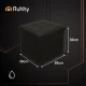 Ruhhy Folding Pouf with Storage, 38x38x38 cm, Black