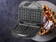 6-in-1 Multi-Sandwich and Waffle Maker 850W with Interchangeable Plates, Black