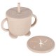 Ikonka KX4526_5 Silicone Baby Tableware Set Crab, 9 Pieces, Beige