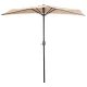 Half Patio Umbrella for Balcony and Terrace 2.7m MultiGarden, Beige