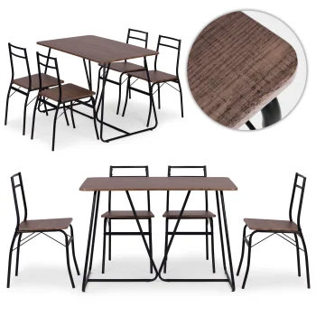 Dining Table Set for 4 ModernHome PARIS 5 Piece Kitchen Table and Chairs