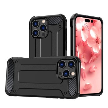 Hybrid Armor iPhone 16 Pro Max Case - Black