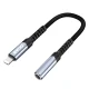 BWOO BZ48 Lightning to 3.5mm AUX Adapter, Black