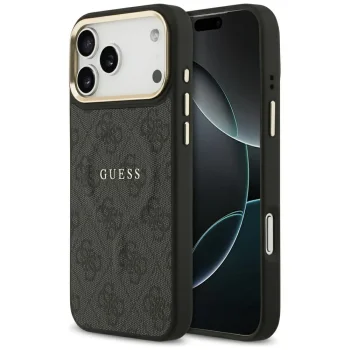 Guess 4G PU Classic Logo MagSafe Case for iPhone 17 Pro Max Black