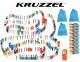 Kruzzel Wooden Domino Set with Track, 1131 Pieces