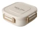 Lunchbox with Compartments and Cutlery, Beige