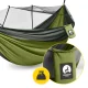 Mountain Goat Single Camping Hammock with Mosquito Net, Grey-Green