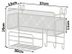 Hanging Wall Shelf / Organizer with 3 Hooks, Loft Style