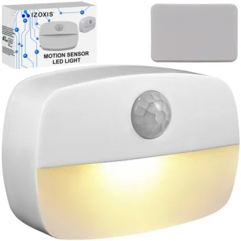 Izoxis Wireless LED Night Light with Motion Sensor, White