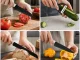 Kitchen Knife Set 5 Knives + Peeler, Black Blades