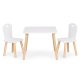 Kids table and 2 chair set for toddlers and children ECOTOYS, white
