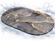 Non-Slip Bath Mat 60x40 cm, Quick Dry Absorbent Oval Bathroom Rug for Shower